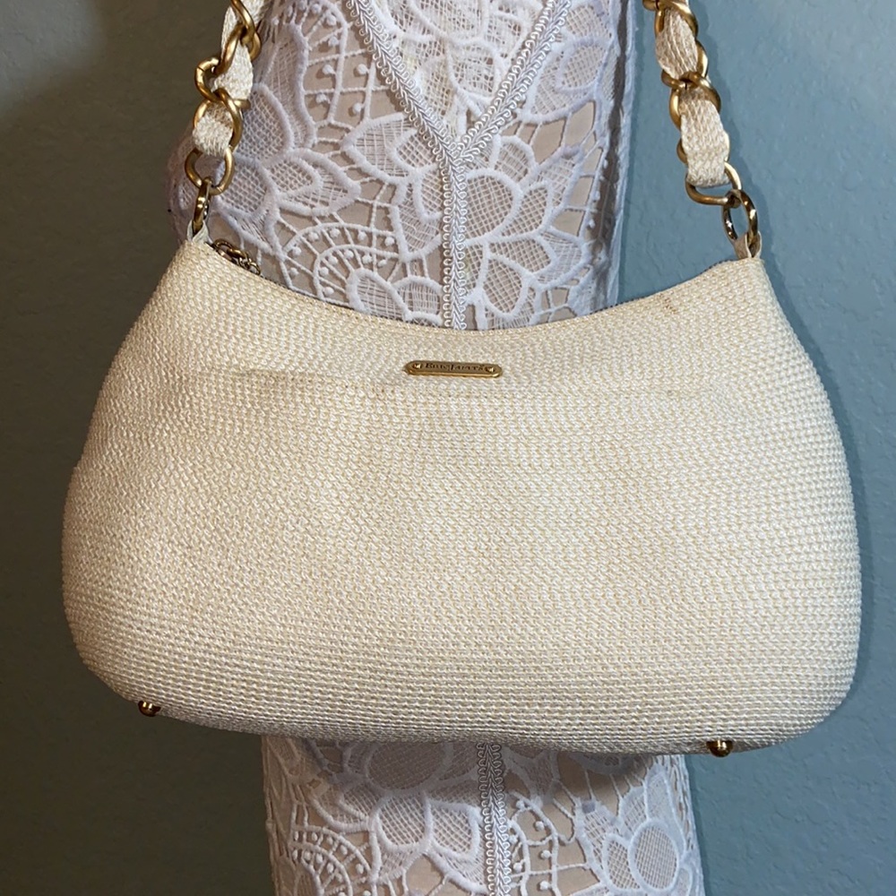 Eric Javits Squishee Chain Strap Shoulder Bag - image 2